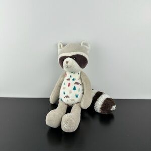 Kaloo Rare Leon Raccoon 10.5" Bear & Tree Prints Gray Filoo Plush Stuffed Animal
